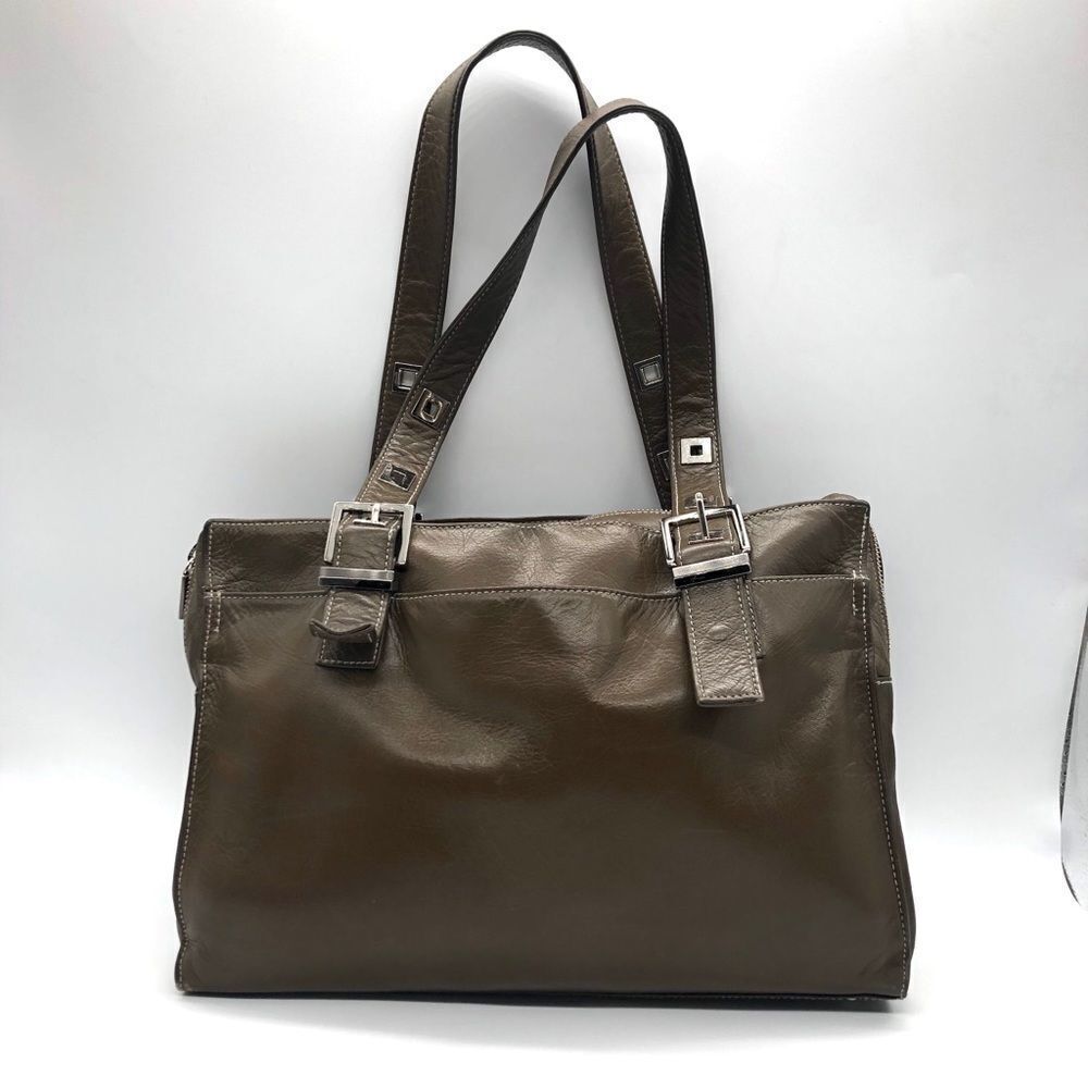 Elegant Brown Leather Tote Bag